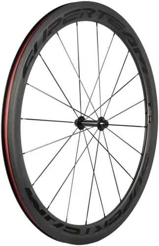 Vista 2 de Superteam - Juego de ruedas para bicicleta de ruta fibra de carbono, 700 C, 50mm ancho 23 terminado mate