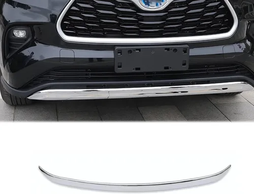 Vista 9 de Accesorios de coche para Toyota Highlander 2020 2021 2022 2023 Protector de parachoques delantero ABS negro (configuración alta)