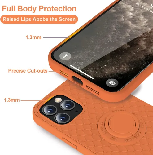 Vista 6 de Funda compatible con iPhone 12 Pro Max con soporte de anillo