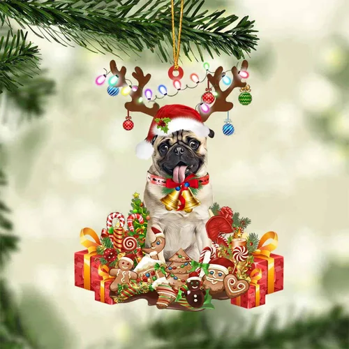 Vista 40 de Nazenti Adorno de Navidad personalizado de reno de Alaskan Malamute – Adorno de perro personalizado para amantes de las mascotas, acrílico plano