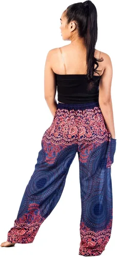 Vista 2 de LOFBAZ Harem Boho Pantalones para Mujer Yoga S-4XL Plus Ropa Hippie PJ