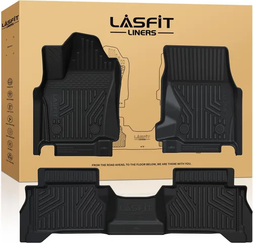 Vista 28 de LASFIT Alfombrillas de suelo para Toyota Tacoma 2024-2026 de doble cabina a gas (solo compatible con manual Tran), forros de suelo de TPE para todo
