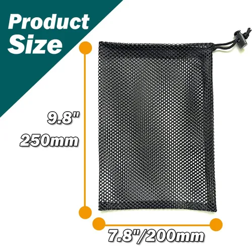 Vista 9 de SAEBEL Bolsas de malla con cordón duradero para pelota de golf, pickleball, tenis, béisbol, gimnasio, equipo de natación