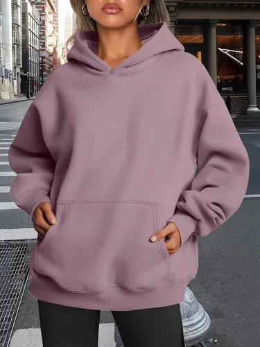 Vista 262 de Trendy Queen - Sudaderas extragrandes con capucha para mujer, suéteres de manga larga, sin botones, de vellón, de otoño, ropa de invierno