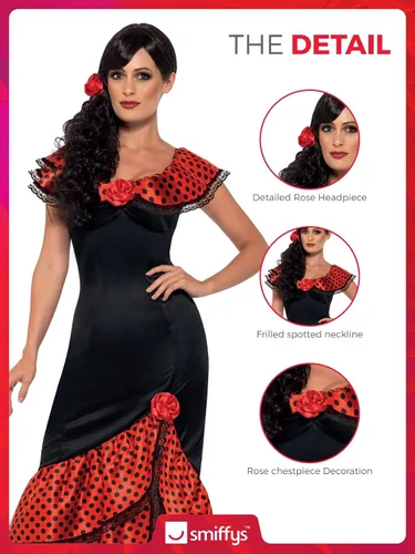 Vista 5 de Smiffys Disfraz de flamenco Senorita para mujer