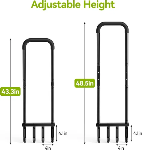 Vista 6 de Aireador de césped manual apto para rodillas, ajustable de 43.3 a 48.5