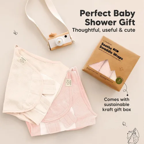 Vista 9 de Paquete de 3 pañales orgánicos para recién nacidos, sacos de dormir para recién nacidos, pañales para bebés de 0 a 3 meses, manta para recién