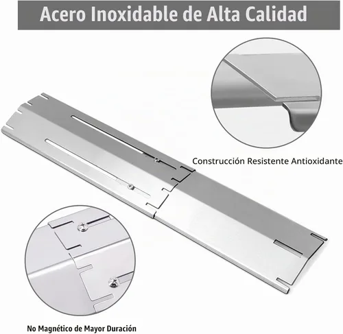 Vista 4 de Protector universal para placa de calor ajustable y resistente, tienda de campaña de calor de acero inoxidable, cubierta de quemador, barra