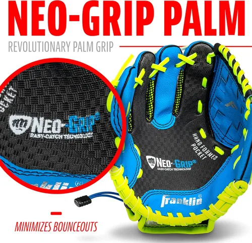 Vista 7 de Guantes Franklin Sports con agarre, para T-ball (9.0 pulgadas)