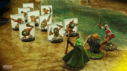 Vista 5 de LITKO Soporte de figura de papel Soporte para tarjetas de juego Bases de papel en miniatura para mostrador