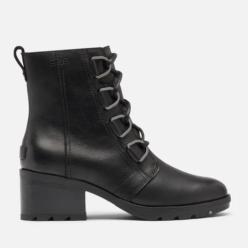 Vista 2 de SOREL Botín de encaje Cate para mujer, botas de lluvia de cuero impermeables