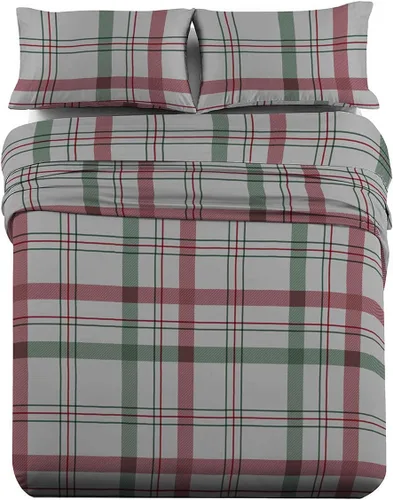 Vista 15 de Royal Tradition Juego de sábanas de franela pesada, 100% algodón, tamaño individual extra largo XL, 3 piezas, estampado de ciervos navideños, 6.00