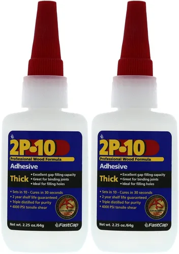 Vista 10 de FastCap 2P-10 - Medio - Pegamento de fuerza industrial - CA (adhesivo de cianoacrilato) - 2.25 oz/64 g. Perfecto para proyectos de uso general.