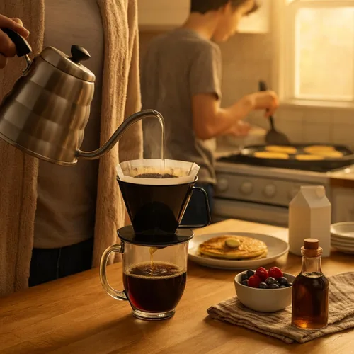 Vista 5 de Cono de Filtro de Café para Verter Fino, Tamaño Número 1, Negro, Prepara de 1 a 2 Porciones