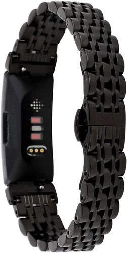 Vista 3 de Metal Bracelet Compatible with Fitbit Inspire/Inspire HR/Inspire 2 Bands, Stainless Steel Replacement Strap Wristband Accessories for Inspire