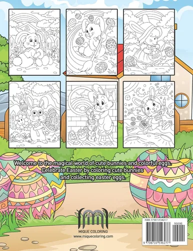 Vista 2 de Easter Coloring Book For Kids Children's Coloring Book With Bunnies Easter Eggs For Toddlers