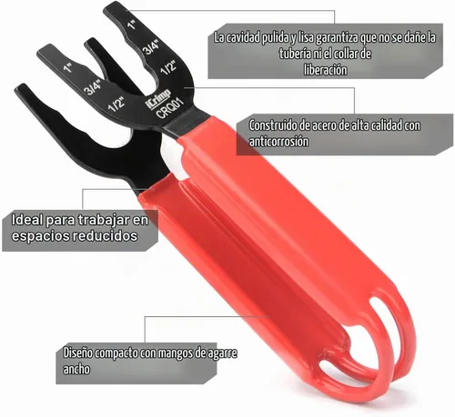 Vista 5 de iCrimp Push Fit Pinzas de desconexión para accesorios de latón de 1/2" 3/4" 1" Funciona con tubos PEX, cobre y CPVC, para entusiastas