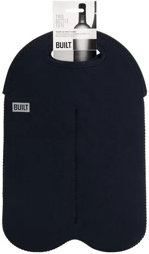 Vista 5 de BUILT 2B-BLK - Bolsa de neopreno resistente a manchas para 2 botellas de vino/agua, color negro