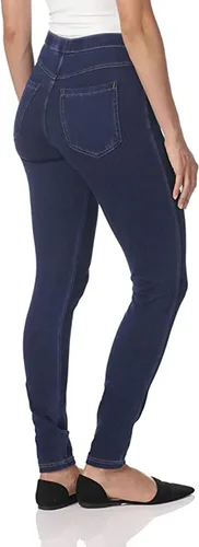 Vista 3 de No Nonsense - Leggings tipo jeans de mezclilla clásicos para mujer