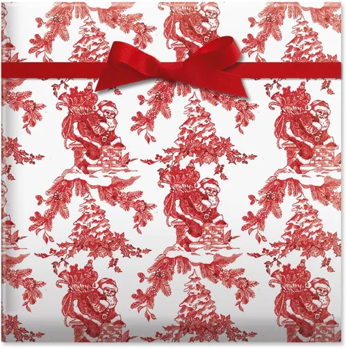 Vista 10 de Papel de regalo de Navidad enrollado actual, madera de Navidad