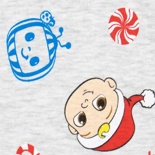Vista 5 de CoComelon Pijama de Navidad para niño color gris