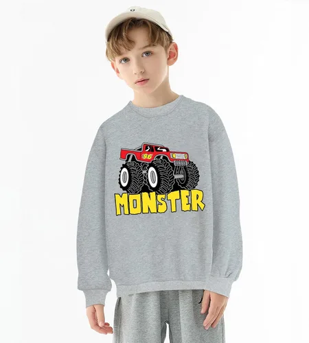Vista 2 de Tkria Sudadera de manga larga para niños, de algodón, para invierno, con dibujos animados, 1-7T