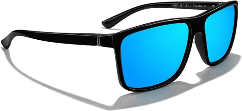 Vista 5 de MERRY'S - Gafas de sol deportivas rectangulares, lentes polarizados con protección UV400, para hombres y mujeres, gafas para ciclismo, conducción