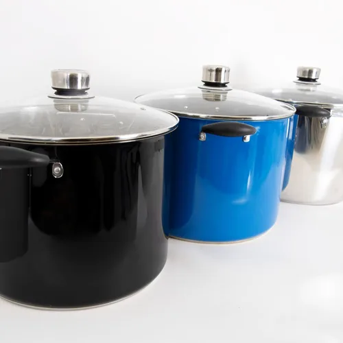 Vista 7 de Lehman's Jarra de baño de agua de 21.5 cuartos de galón con medidor de presión, olla de acero inoxidable duradera para conservas y conservas