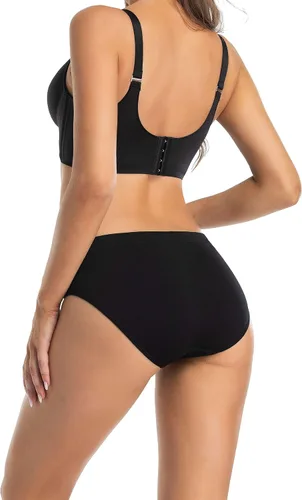 Vista 4 de Womens Bikini Panties Seamless Underwear, Soft Stretch Cheekini Hipster Briefs 6 Pack