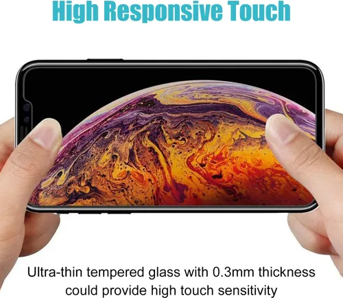 Vista 6 de PEHAEL Paquete de 2 protectores de pantalla de privacidad para iPhone 11 Pro Max/iPhone Xs Max, película de vidrio templado antiespía, dureza 9H