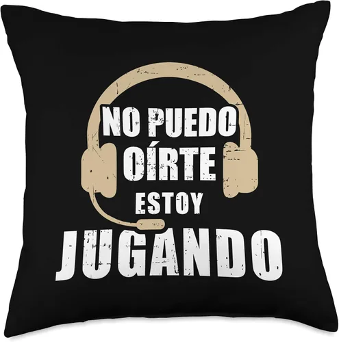 Vista 4 de Videojuegos gamer tienda No puedo oírte estoy jugando videojuegos para gamer Throw Pillow, 16x16, Multicolor