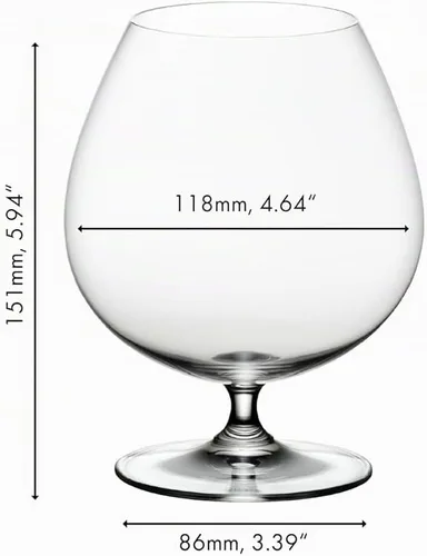 Vista 4 de Riedel Vinum 6416/18 - Juego de 2 copas de brandy, aptas para lavavajillas, color marrón