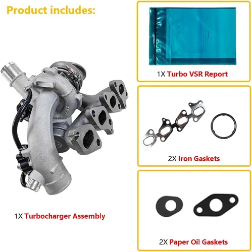 Vista 2 de Turbocompresor turbo con kit de juntas Compatible con Chevy Chevrolet Cruze 2011-2019, Sonic 2012-2020, Trax 2013-2021, Buick Encore 2013-2021