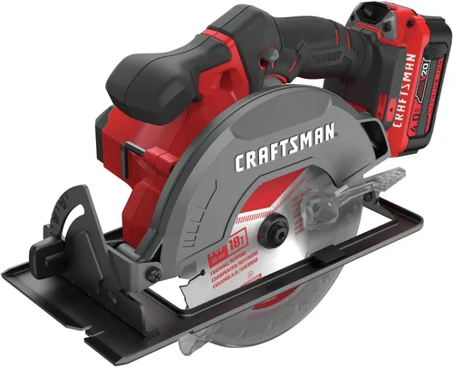 Vista 7 de CRAFTSMAN Kit de sierra circular inalámbrica V20, 6-1/2 pulgadas, batería y cargador incluidos (CMCS500M1)