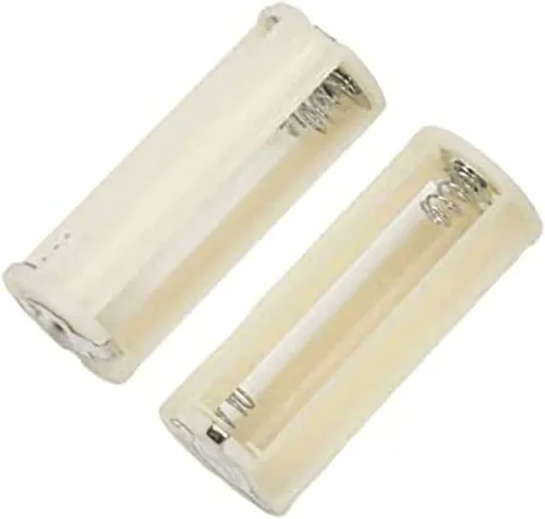 Vista 3 de 3 x 1,5 V AAA Cilíndrico Batería Protectora Soporte de Cove para linterna antorcha, paquete de 2, blanco (cabeza plana blanca)