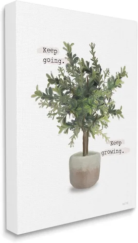 Vista 2 de Stupell Industries Lienzo decorativo para pared con plantas en maceta, diseño de House Fenway