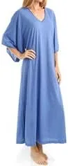 Vista 2 de N Natori Vestido Caftán Congo para mujer, vestido kimono, camisa de dormir Mumu