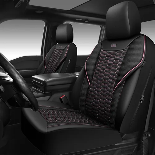 Vista 12 de CAR PASS Juego completo de fundas para asientos de coche de malla de espuma 3D de cuero, fundas para asientos de coche de malla transpirable