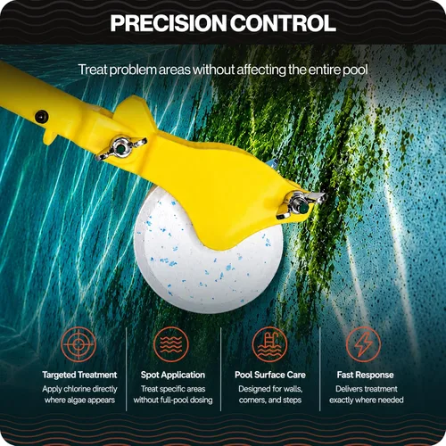 Vista 3 de Swimables Soporte para tablet de piscina Algae Gone - Herramienta quitamanchas de algas para mantenimiento de piscinas - para tabletas de 3