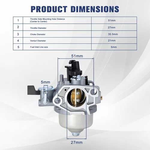 Vista 6 de Powtol Carburador GX390 13HP para motores Honda GX 390 Lavadora a presión Reemplazar 16100-ZF6-V01 16100-Z5T-901 con filtro de aire 17210-ZE3-505