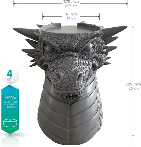 Vista 3 de Dekodots Soporte de mesa para altavoz inteligente (dragón), soporte decorativo para Amazon Echo Dot o Google Home Mini, diseño portátil, sin