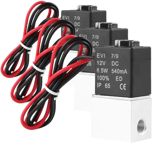 Vista 10 de Beduan Válvula de aire solenoide eléctrica de 2 vías, cerrada normalmente, de 1/4 pulgadas, DC 12V