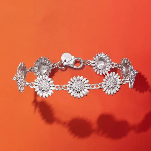 Vista 3 de Ross-Simons Italian Sterling Silver Sunflower Bracelet