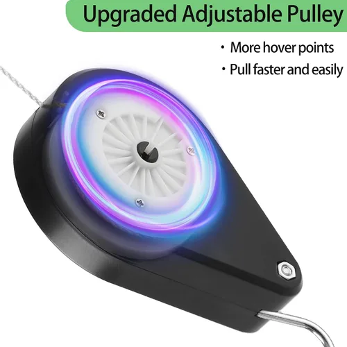 Vista 4 de Sistema Retráctil para Colgar Plantas Kitwinney - Poleas Ajustables para Elevar/Bajar Plantas sin Esfuerzo, Uso Resistente en Interiores
