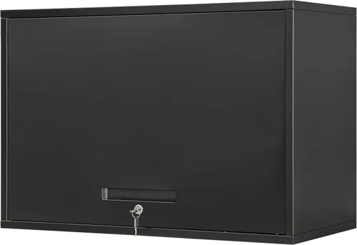 Vista 10 de Yizosh Armario de garaje de metal con puertas, armario de almacenamiento montado en la pared, gabinete de herramientas flotante para sótano, cocina