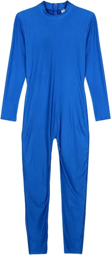Vista 2 de FEESHOW Traje de leotardo de una pieza con cremallera y cuello alto para hombre