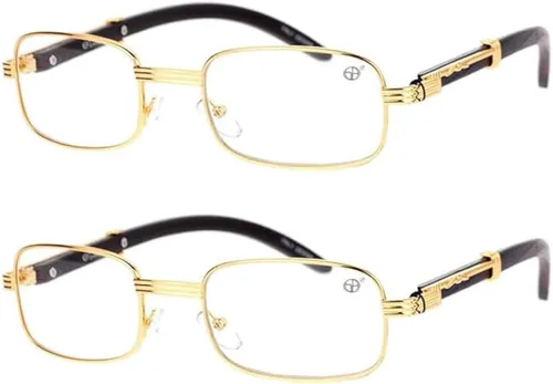 Vista 5 de SA106 Gafas rectangulares con marco de metal estilo vintage Art Nouveau