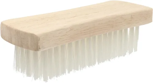 Vista 2 de Cepillo de brillo multiusos para ropa, zapatos, cerdas de nailon suave, cepillo de limpieza de lavandería con mango de madera para chaquetas