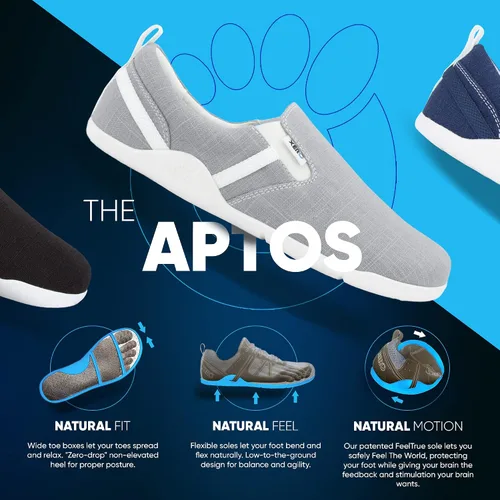 Vista 3 de Xero Shoes Aptos - Zapatos de lona de cáñamo sin cordones para hombre, casuales, ligeros y sin caídas