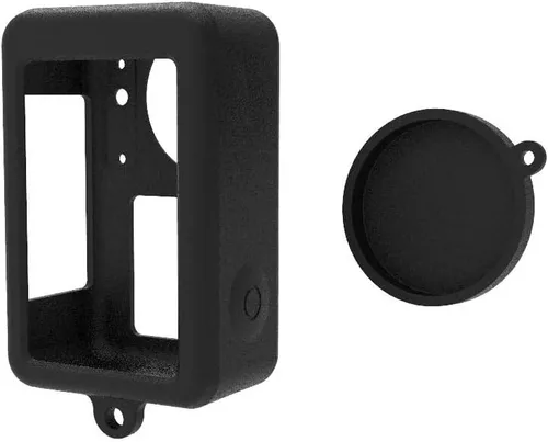 Vista 7 de Funda protectora de silicona para DJI Osmo Action 5 Pro / 4/3 con tapa de lente (negro)